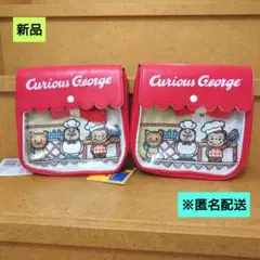 新品　おさるのジョージ　プラチナムザッカシーンデザインショルダーバッグ　2点