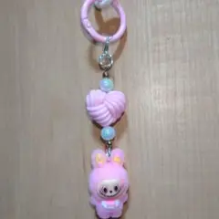 うさぎ✖ブブ（ピンク）ストラップ ·キーホルダー