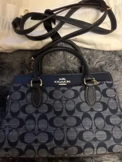 COACH シグネチャー 2way ショルダーバッグ バニティ デニム - メルカリ