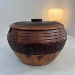 【美杢＆朱漆内側】けやき 木製おひつ 朱塗り 内赤 年代物 漆器 飯櫃