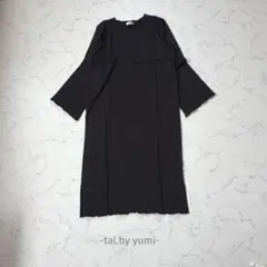 tal.by yumi/メロウリブワンピース/L/ブラック/綺麗め/大人可愛いのサムネイル