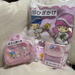 【キキララ　当たりくじ３点セット】ひざかけ・ミニポーチ・ミラー＆コームセット