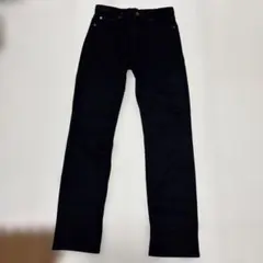 ユニクロ　キッズ　160黒ジーンズ　アジャスター付