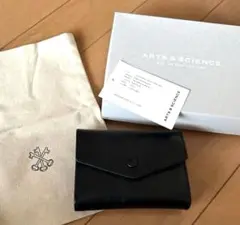 ARTS&SCIENCE Flap Jabara Purse ブラック牛革本革のサムネイル