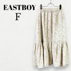 EASTBOY イーストボーイ　フラワープリント ロングスカート F ポケット付