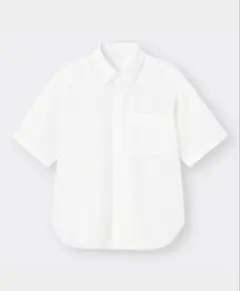 GU ブロードオーバーサイズシャツ　5分袖　M