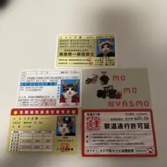 なめねこ 運転免許証風カード 2017年 なめ猫 免許証風 カード ①の通販 by メンダコ's shop｜ラクマ