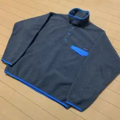 Patagonia パタゴニア シンチラスナップT グレー ブルーターコイズ M