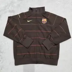 FC Barcelona ブラウン ストライプトラックジャケット