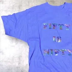 10⬛︎medallion シングルステッチ Tシャツ ブルー y2k