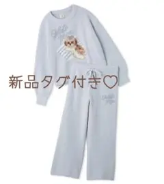 ジェラートピケ シーズー柄プルオーバー&ロングパンツ