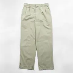 LANDS' END 2タック ワイド チノパンツ M ベージュのサムネイル