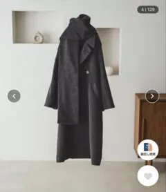 selle glant ダブルブレストシャギーマフラーコート Sサイズ