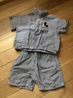 Petit main ミッキー　ストライプ　セットアップ　80cm