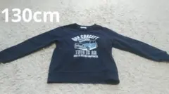 車プリント ネイビー トレーナー