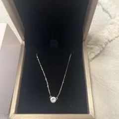 鈴木亜美さん・しーちゃんコラボ 一粒ダイヤネックレス 0.18ct