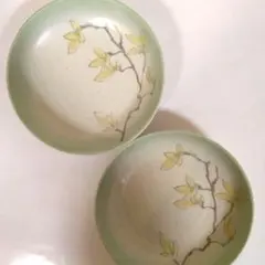 たち吉　　花絵　中深皿　　　口直径約19.5cm 底直径約12cm高さ約4cm