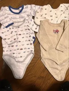 キルティング　肌着　男の子　80 乗り物　　4枚