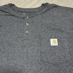 00s Y2K Carhartt カーハート ヘンリーネック長袖Tシャツ ロンT