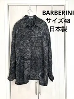 バルベリーニ BARBERINI/幾何学模様 /ブラック/長袖シャツ/サイズ48