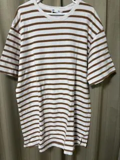 ベージュ ストライプ Tシャツのサムネイル
