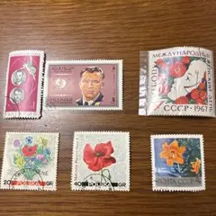 旧ソビエト連邦、ポーランド、ブルガリア、UAE のアンティーク切手