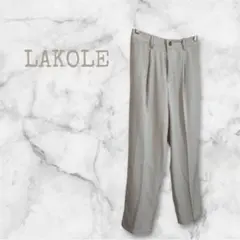 LAKOLE ダブルクロスタックパンツ アイボリー Mサイズ　洗える　ＵＶのサムネイル