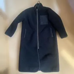 Sunny Clouds フリース ロングコート ネイビー