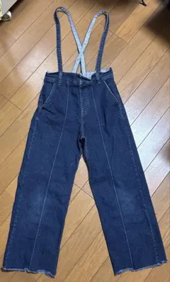 GLOBAL WORK サスペンダー付き デニムパンツ 140cm