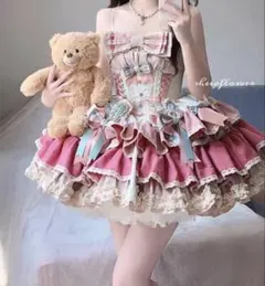 ♡パーティー✿ロリータミニワンピ✿フリルドレスカラフル