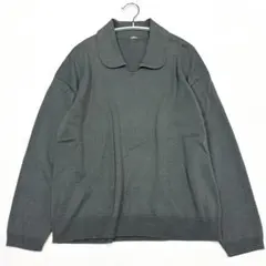美品✨マーガレットハウエル 襟付き ポロニット コットン100% カーキ