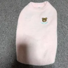 犬用 シャギーニット くま ピンク M