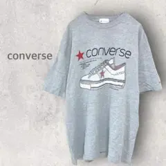 【コンバーズ】半袖Tシャツ 2L プリントロゴ 大きいサイズ 綿混合 靴プリント