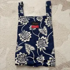 BEAMS DoleHopeコラボ花柄コットンバッグ ネイビー