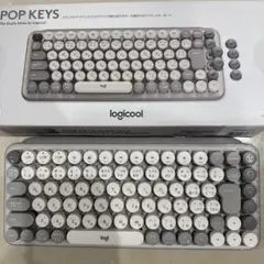 logicool POP KEYS グレー/ホワイト キーボード本体