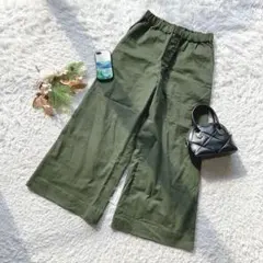 レプシィム ワイドパンツ ストレッチ L カジュアル ウエストゴム 楽ちん 旅行