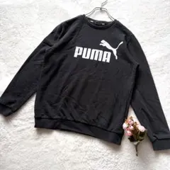 PUMA◇ビッグロゴ　トレーナー　スウェット　クルーネック　ブラック　レディースのサムネイル