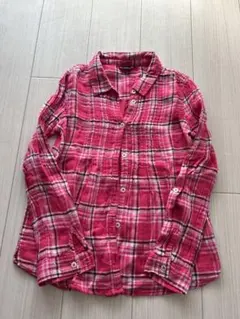 GapKids 長袖チェックシャツ 160 cm ピンク