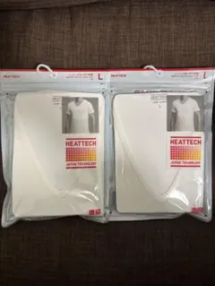 ユニクロ UNIQLO ヒートテック　Vネック　半袖　L 2枚