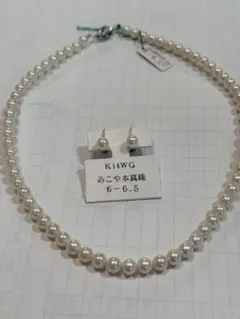 K14WG パールネックレスとピアスセット