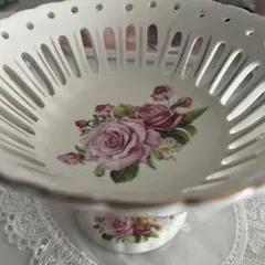 花型デザイン陶器トレイ 小物入れ 花柄