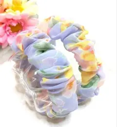 アームバンド、シュシュ（透ける花柄）