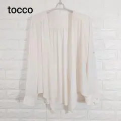【美品】トッコ クローゼット　ブラウス　オープン　レース　透け感　袖2way　Mのサムネイル