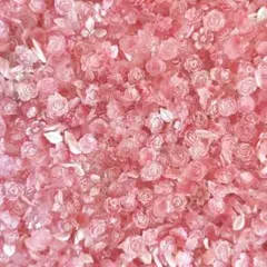 【50個】桃色素材　ゆめかわ　ネイルパーツ　まとめ売り　デコパーツ　薔薇　ピンク