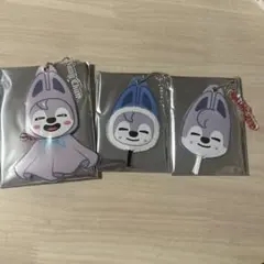 スキズ ミニうちわキーホルダー バンチャン ウルフ 3点セット