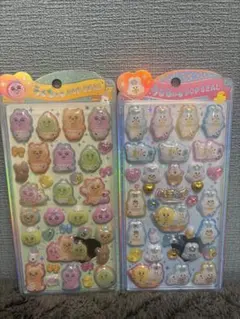 【正規品】うるちゅるPOP シール おぱんちゅうさぎ んぽちゃむ 2種セット
