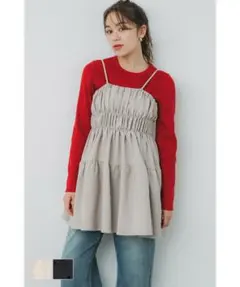 限定値下げ！！coca フロッキードットキャミチュニック