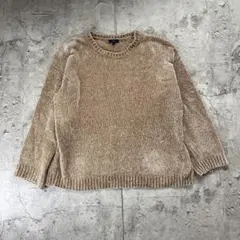 アーバンリサーチ ITEMS モールニット ベージュ L セーター ベロアのサムネイル