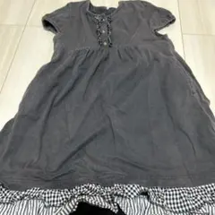 Noeil aime BeBe 130 120 ワンピース 黒 フリルのサムネイル