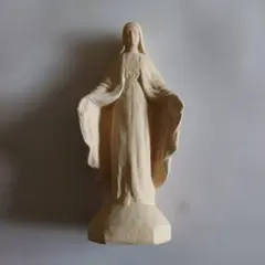 師イエズス修道女会 聖母マリア像 素焼き 陶器 置物 聖品【AI鑑定】